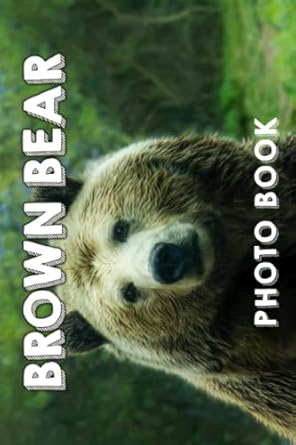 brown bear photo book wild life colorful pictures for all ages to have fun and relax gift idea for animal