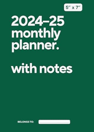 2024 2025 monthly calendar planner 5x7 with notes pages 2 year monthly planning with 24 months from january