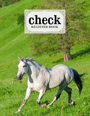 check register book check register book horse cover check and debit card register 120 pages size 8 5 x 11