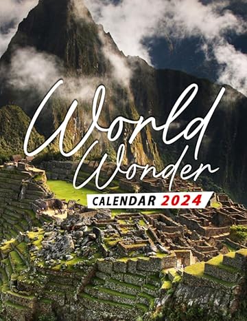 world wonder calendar 2024 large monthly wall and desk planner with funny spiral design 1st edition lochlan