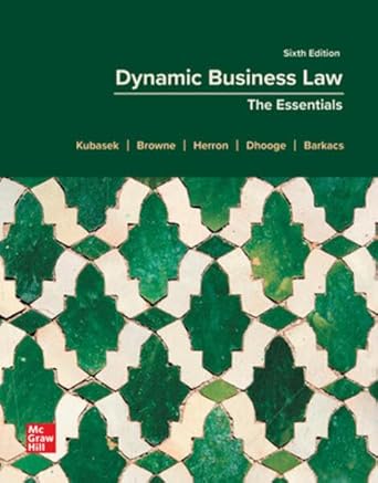 loose leaf for dynamic business law the essentials 1st edition nancy k kubasek ,m neil browne ,daniel j
