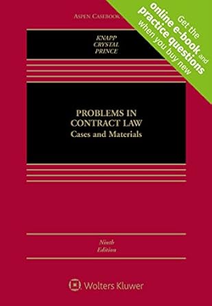 problems in contract law cases and materials connected casebook 1st edition charles l knapp ,nathan m crystal
