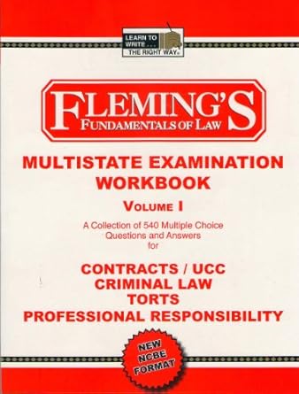 multistate examination workbook volume 1 1st edition fleming ,jeff ,sneidmiller ,susan 1932440720,