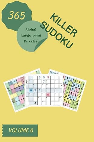aloha 365 large print killer sudoku puzzles volume 6 a large collection of logic games with guide and