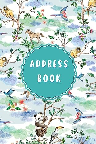 address book with tabs animal floral address book record phone number email address birthday and important