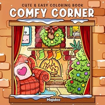 comfy corner bold and easy coloring book super cute simple coloring book for adults and teens cozy designs of