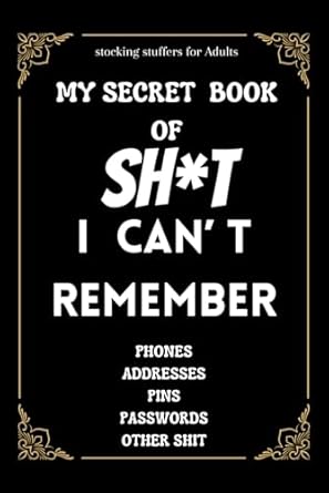 stocking stuffers for adults password book personal organizer for usernames logins and web addresses funny