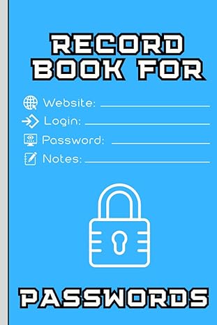 record book for passwords arranged alphabetically 2 pages for each letter 1st edition relaxed publications