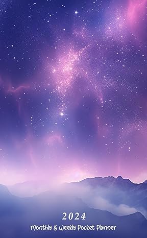 2024 monthly and weekly pocket planner small size calendar from january to december 2024 for purse with