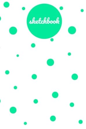 sketchbook cute white and green polka dots sketchbook with 120 framed blank pages 6 x 9 inches simple green