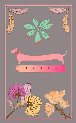 wiener dog password log password book in alphabetical order password log book and internet password organizer
