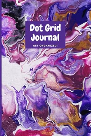 dot grid journal get organized notebook art purple colorful abstract 1st edition ccs artistic publishing