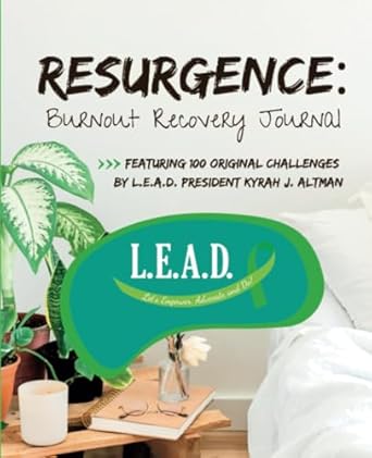 resurgence burnout recovery journal featuring 100 self care challenges and strategies for mental health for