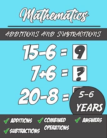 addition and subtraction book for children from 5 to 6 years old learn to count to the number 20 fun