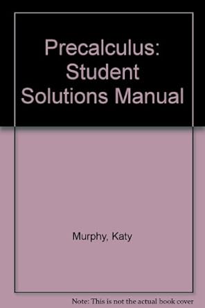 precalculus student solutions manual 5th edition michael sullivan 0139342664, 978-0139342660