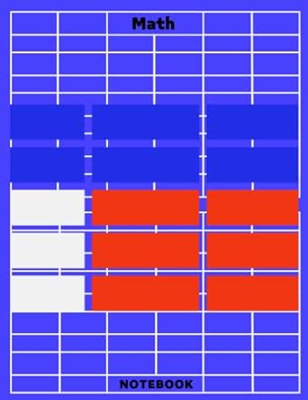 math notebook retro style math notebook colorful with blank squares 8 5 x 11 inch and 120 pages 1st edition