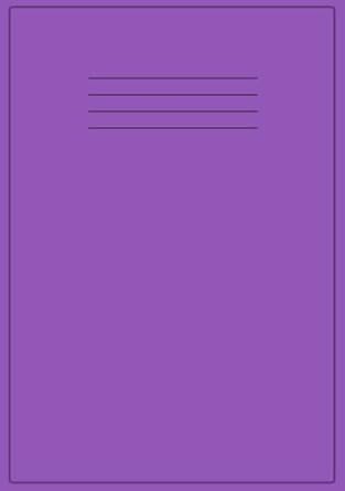 10mm Squared Paper Maths Exercise Book A5 100 Pages 90gsm A5 Maths Exercise Books Squared 10 Mm Squares Jotter / Grid Notebook For Kids School Home Office Writing Purple Cover