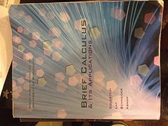 brief calculus and its applications 13th 2014 custom u mn 1st edition larry j goldstein 1269412264,