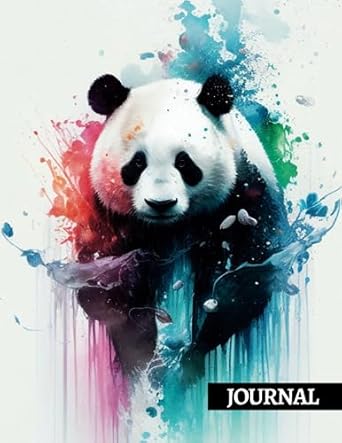watercolor giant panda journal wide ruled gift for people who love forest animals countryside lovers for back