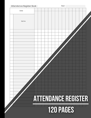 attendance register book attendance tracker with space for 25 names attendance chart for school/ college 1st