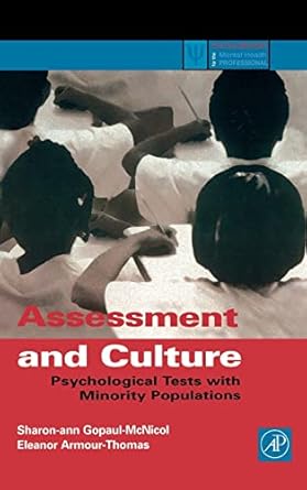 assessment and culture psychological tests with minority populations 1st edition sharon ann gopaul mcnicol