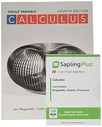 calculus late transcendentals single variable and saplingplus for calculus late transcendentals 4th edition