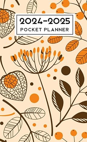 pocket planner 2024 2025 two years schedule organizer from january 2024 to december 2025 floral cover 1st