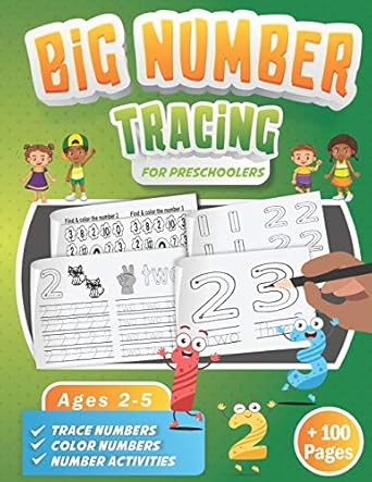 big number tracing book for preschoolers a learn to write workbook to practice number handwriting for kids