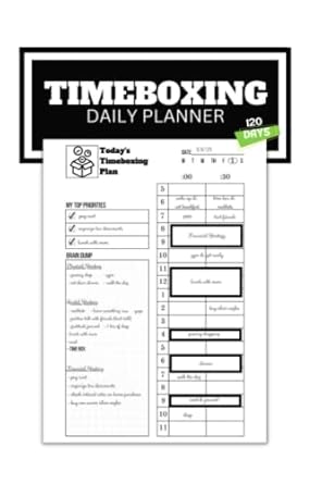 timeboxing daily planner notebook desktop to do list time management planning with hourly schedule time block