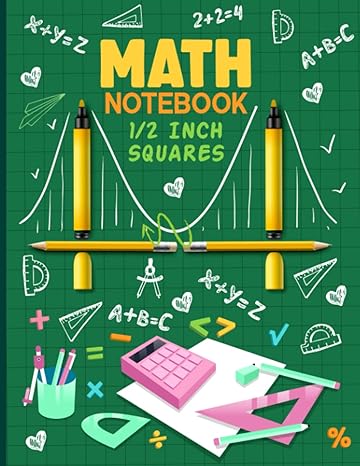 math notebook 1/2 inch squares high school kids writing paper grafting large ruled notebook square math lab