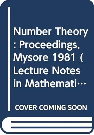 number theory proceedings mysore 1981 1st edition india matscience conference on number theory 1981