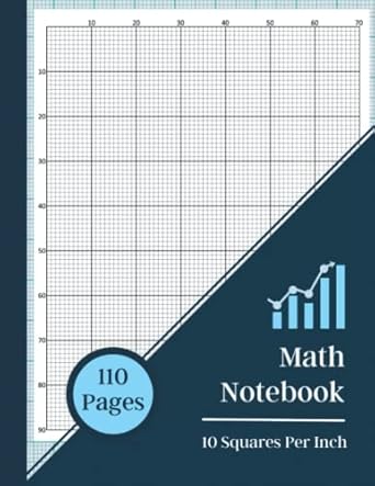 10x10 graph math notebook 10 squares per inch quad ruled grid paper for math science cross stitch engineering