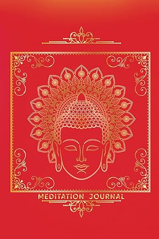 meditation journal size 6 x 9 paperback red 120 cream colored lined pages 100 suggested meditation prompts