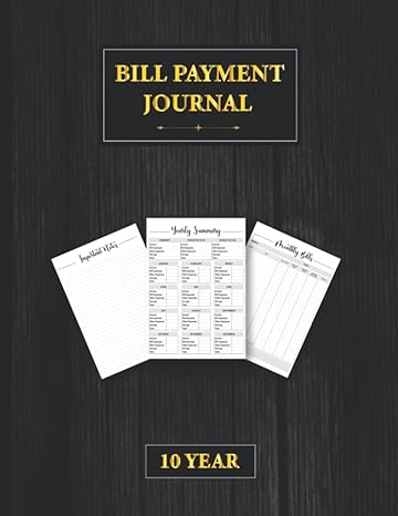 bill payment tracker monthly bill payment log book and organizer planner with yearly summary and notes for