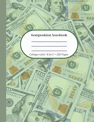 money manifest composition notebook lime green college ruled journal wide note pad 200 pages gift 100 dollar