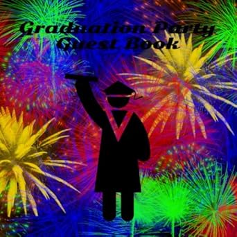 graduation party guest book guestbook for the commencement ceremony i remembrance i gift idea i firework 1st