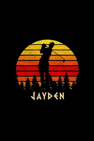 jayden name gift personalized golf notebook planner checklist journal for sport lovers over 110 pages passion
