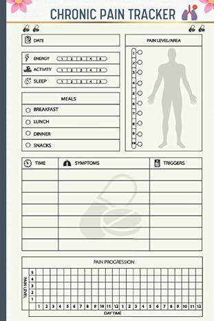 daily chronic pain symptoms tracker chronic autoimmune disease management for men women kids girl 1st edition