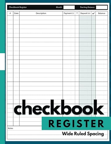 checkbook register wide ruled spacing for personal and professional use 1st edition bailey's studio b0bvp5hj69