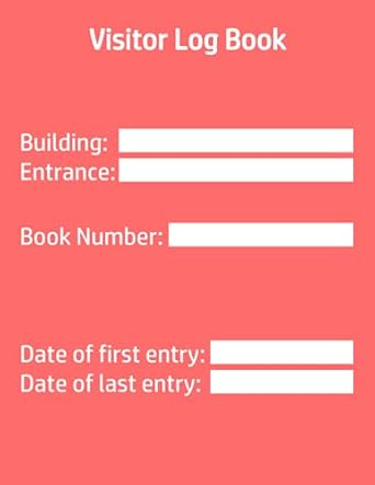 visitor log book for a business or building entrance with space for temperature check peach cover 1st edition