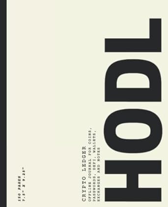 hodl crypto journal cryptocurrency ledger and log book offline journal for crypto security coins defi wallets