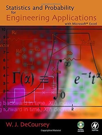 statistics and probability for engineering applications with microsoft excel 1st edition william decoursey