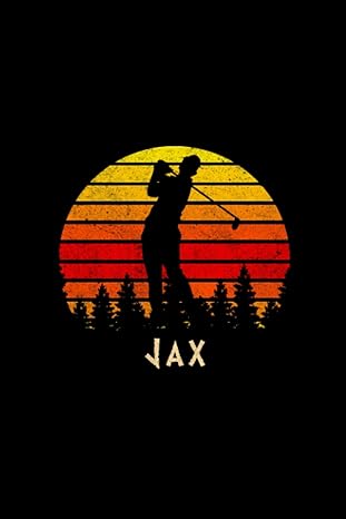 jax name gift personalized golf notebook planner checklist journal for sport lovers over 110 pages a5 5 24 x
