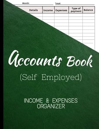 accounts book self employed sole trader accounts ledger book a4 income and expense log book for small