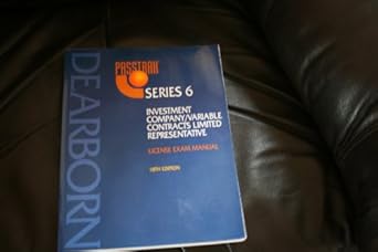 passtrak series 6 investment company/variable contracts limited representative 14th edition dearborn