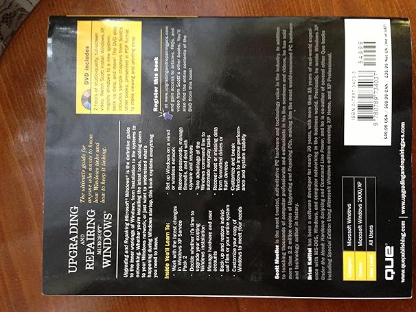 upgrading and repairing microsoft windows 1st edition scott mueller ,brian knittel 0789734036, 978-0789734037