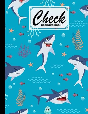 check register book check register book sharks cover 120 pages size 8 5 x 11 to check bank transaction and