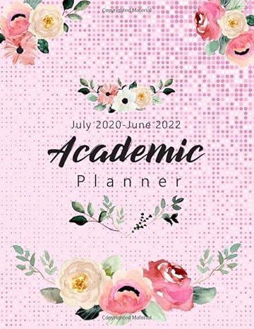 academic planner july 2020 june 2022 abstract light pink and flower daily weekly and monthly academic