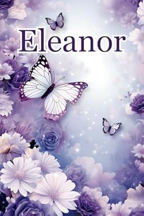 eleanor vintage floral design with name cover notebook personalized journal for women and girls 120 pages
