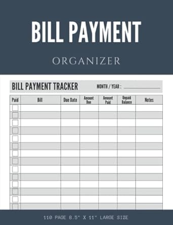 bill payment organizer budget planner and monthly bill organizer bill payments tracker bill payment organizer